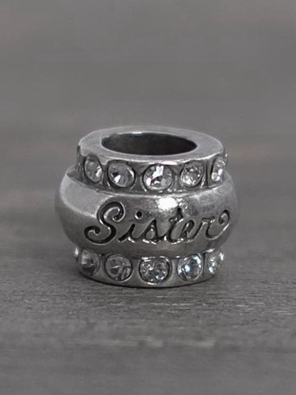 Brighton 'SISTER’ Bead silver with clear SWAROVSKI CRYSTALS